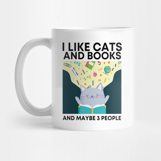 I LIKE CATS AND BOOKS AND MAYBE 3 PEOPLE by Adisa_store